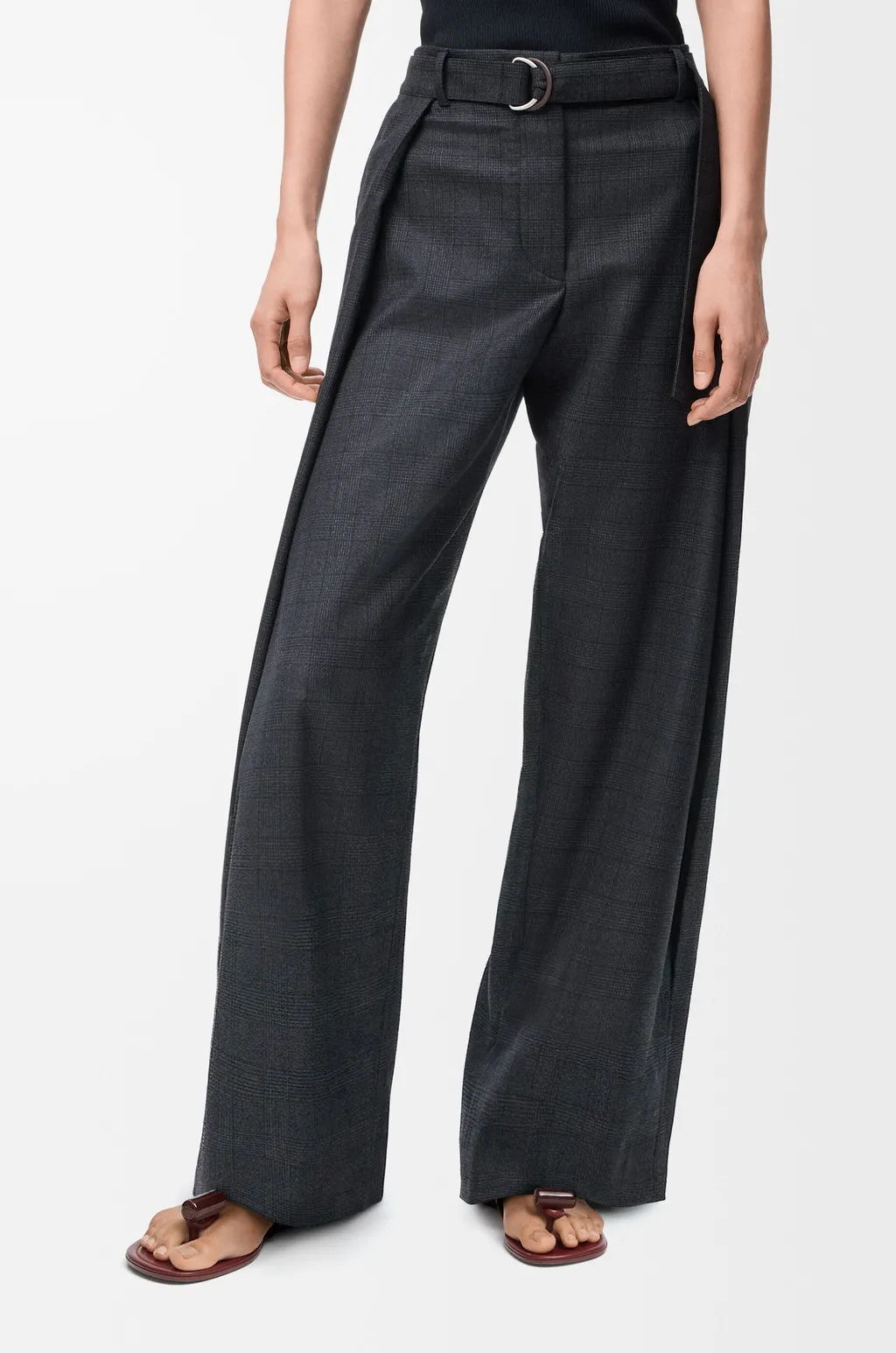 Belted Trousers In Wool