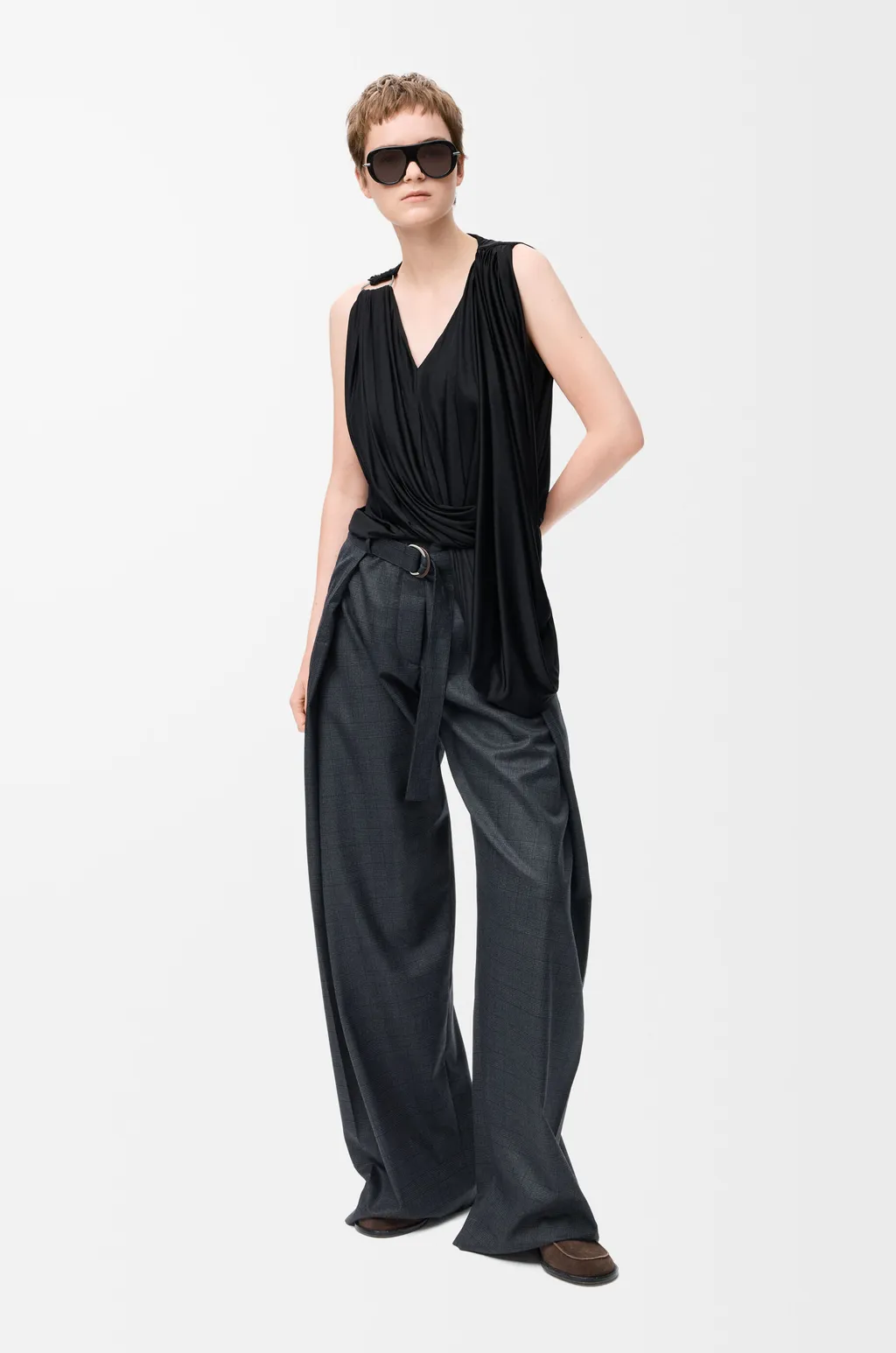 Draped Top In Viscose