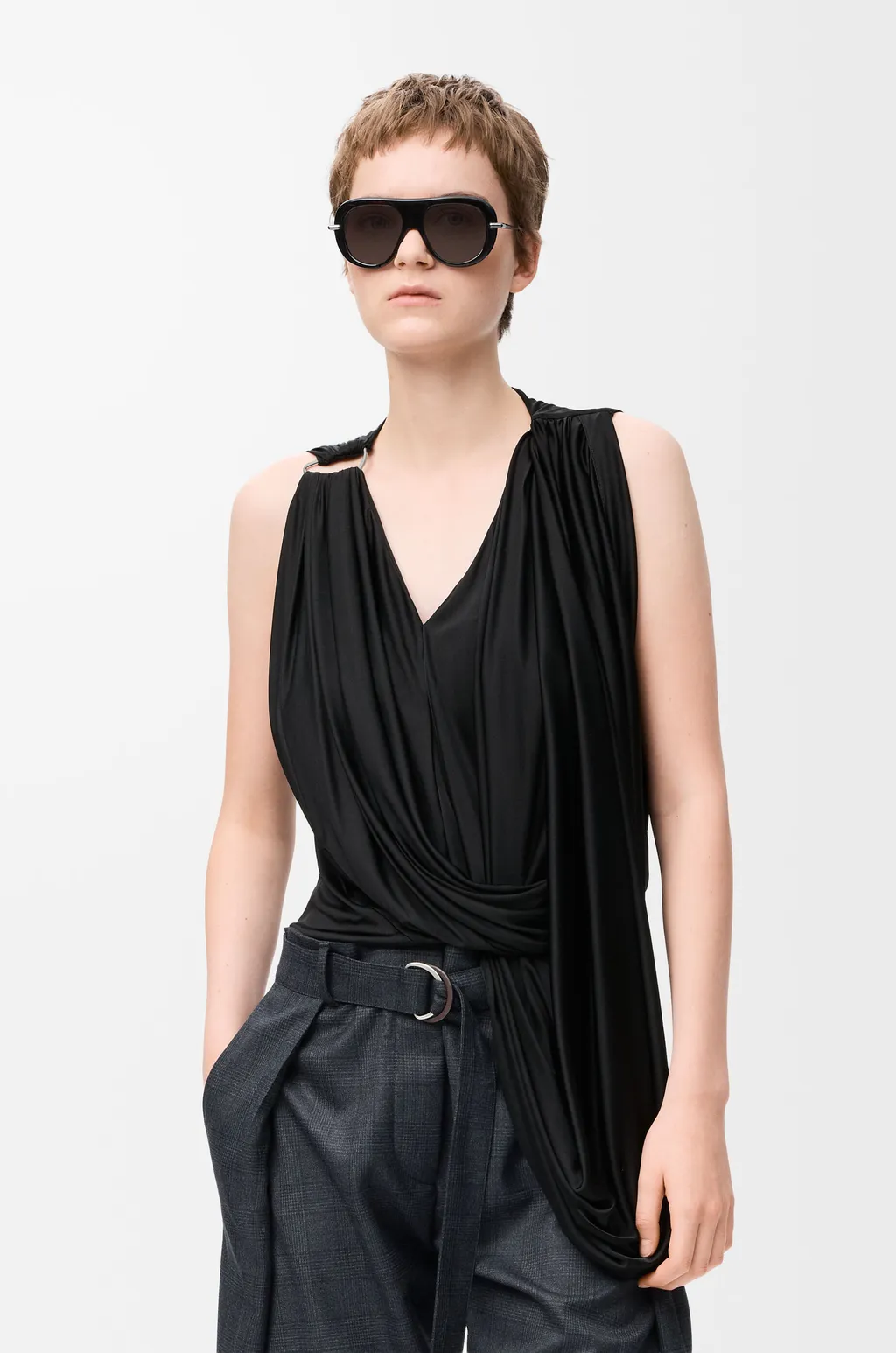 Draped Top In Viscose