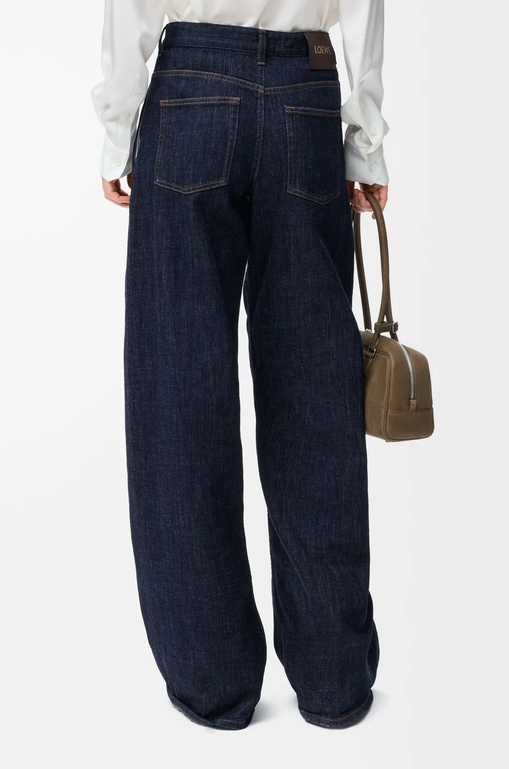 Belted Jeans In Denim