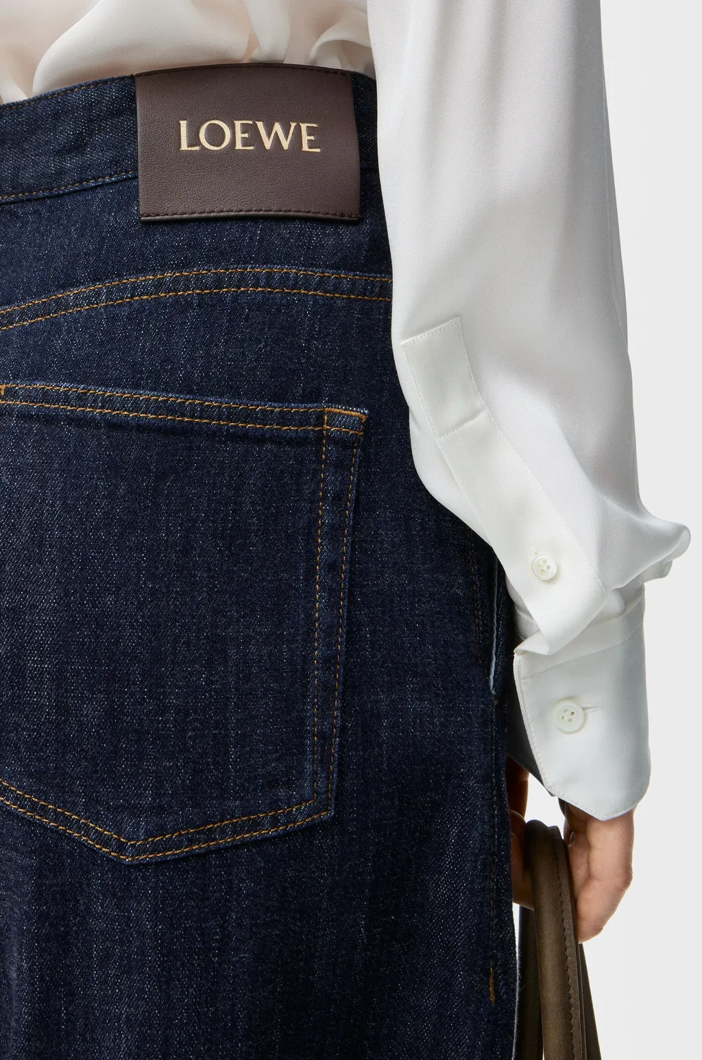 Belted Jeans In Denim