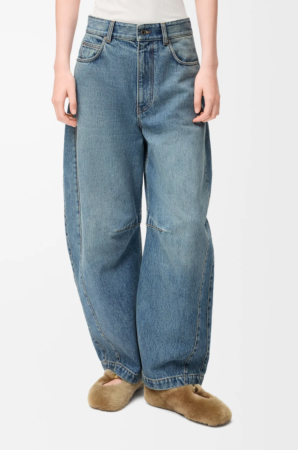 Barrel Jeans In Denim