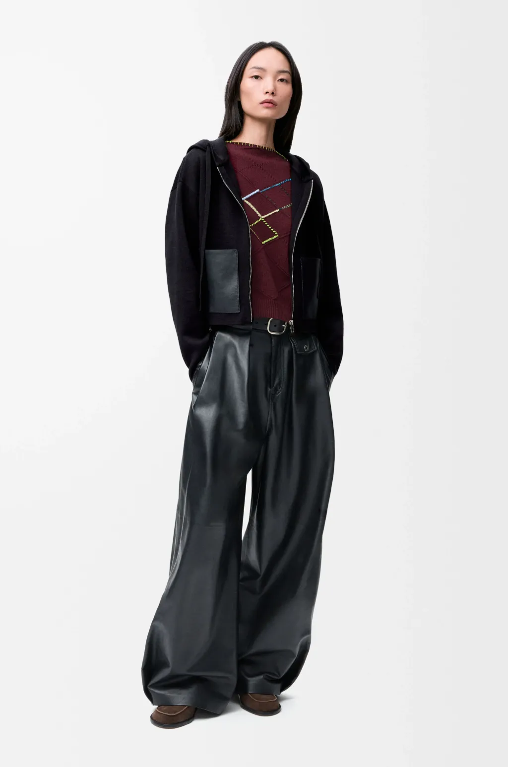 Zip-Up Hoodie In Wool