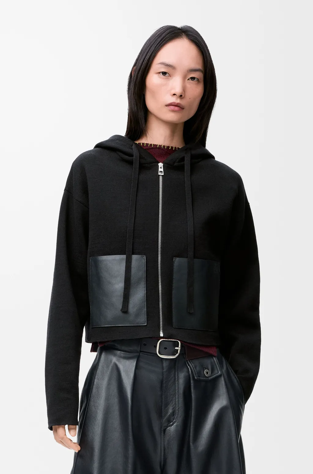 Zip-Up Hoodie In Wool