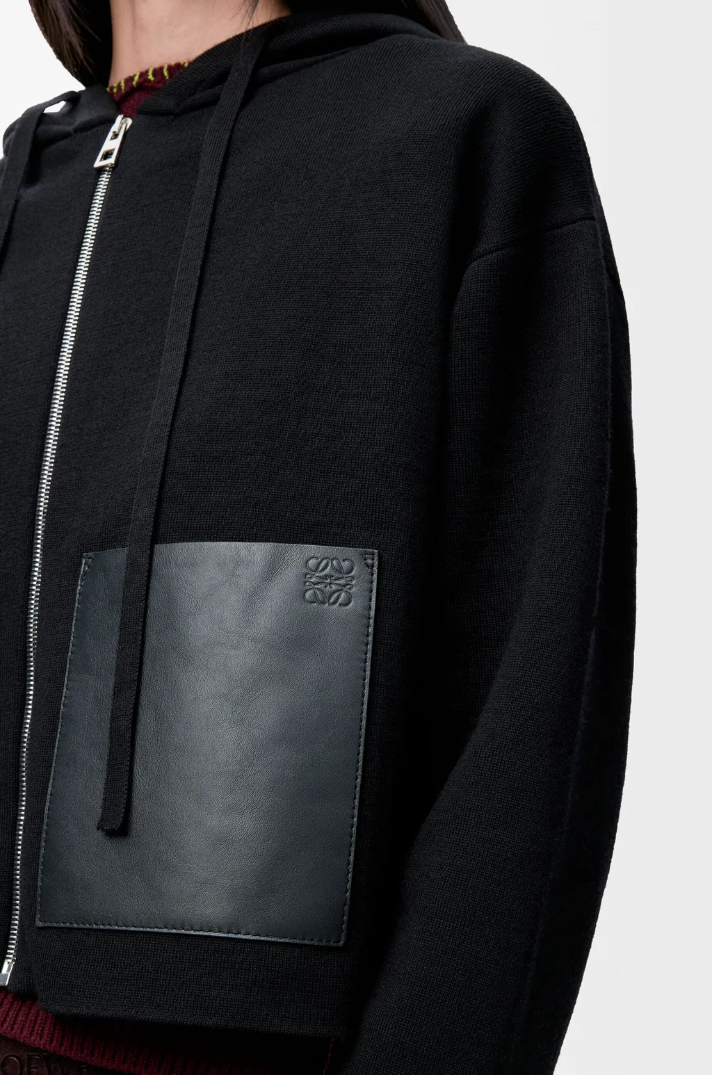 Zip-Up Hoodie In Wool
