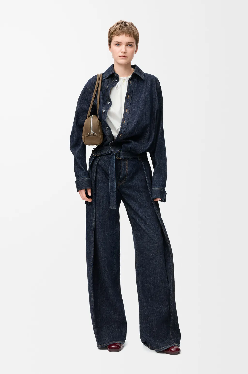 Draped Shirt In Denim