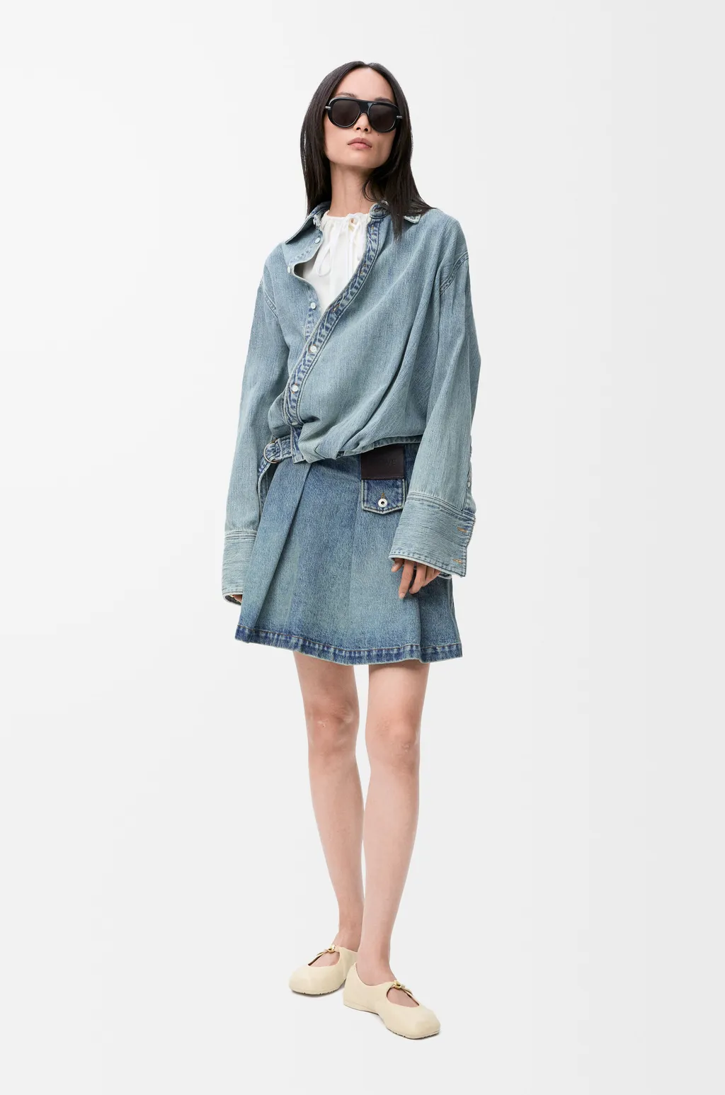 Mini Skirt In Denim