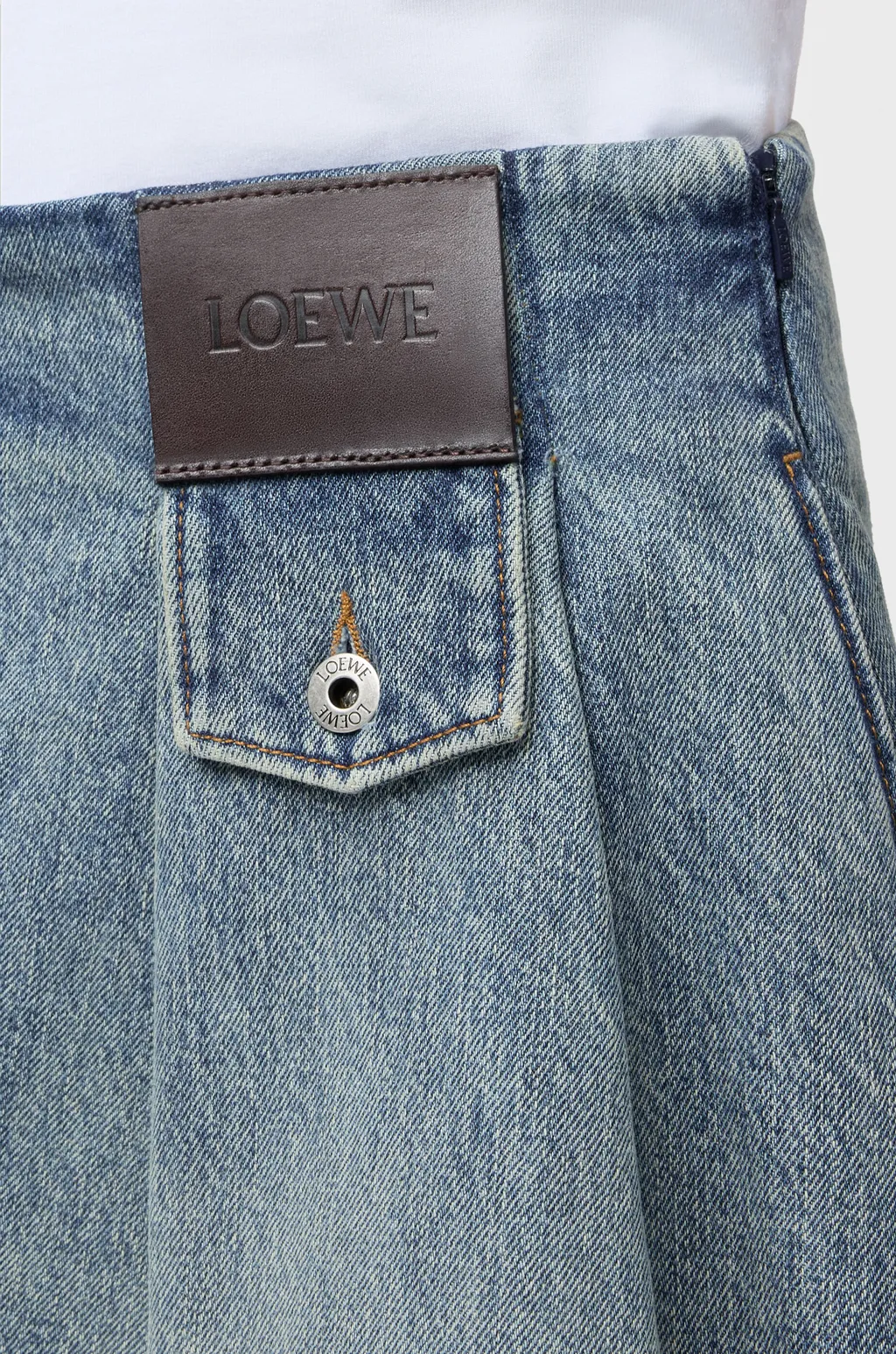 Mini Skirt In Denim