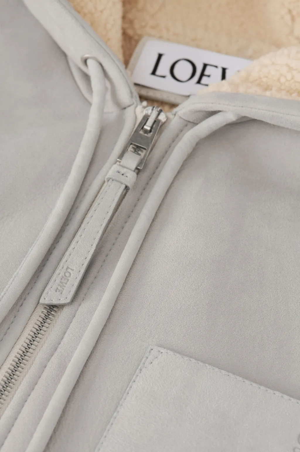 Hooded Vest In Shearling
