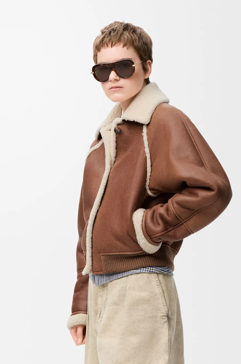Bomber Jacket In Shearling