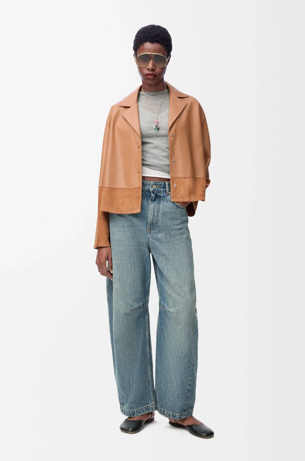 Pyjama Blouse In Nappa Lambskin