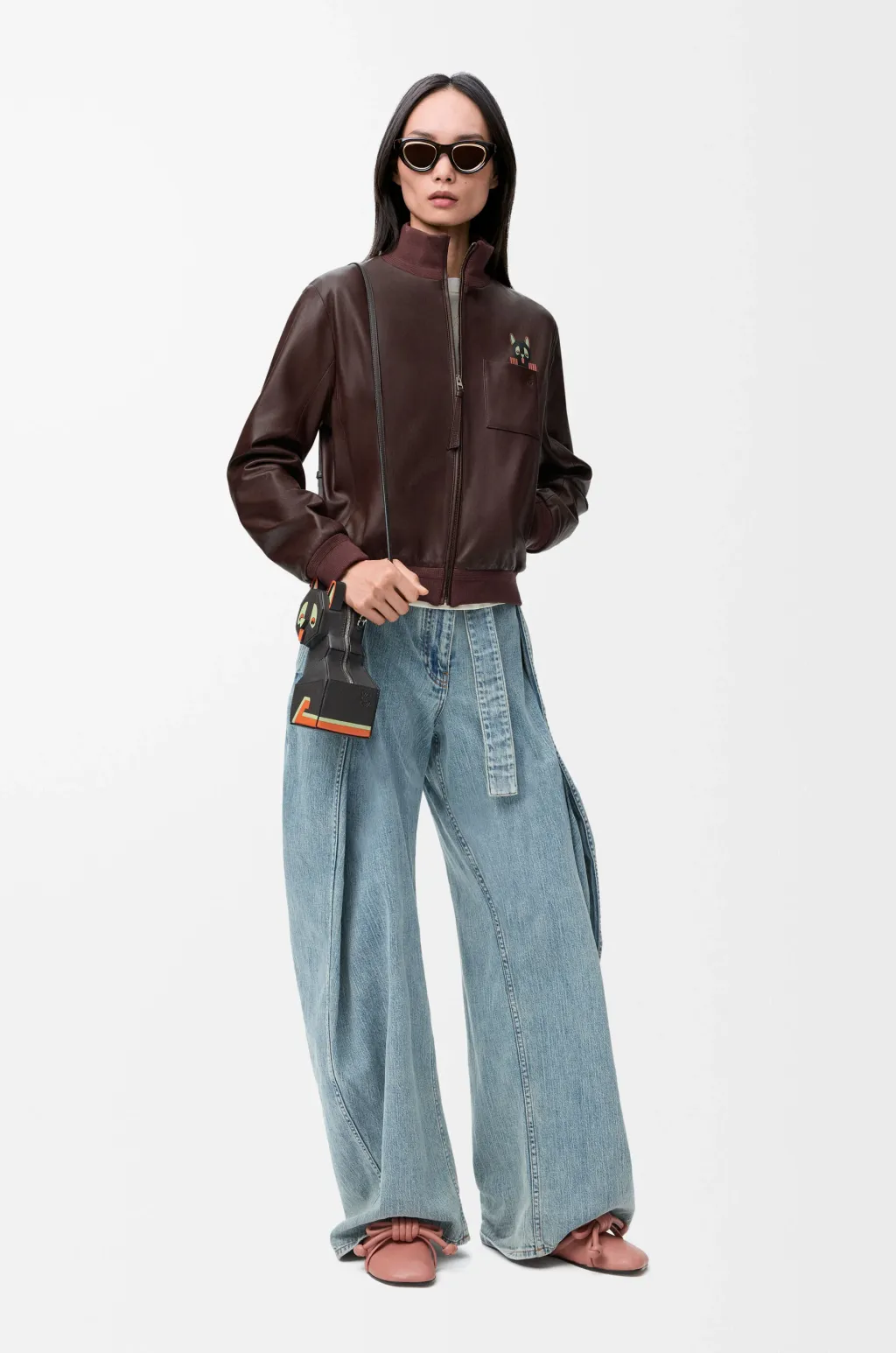Cropped Jacket In Nappa Lambskin