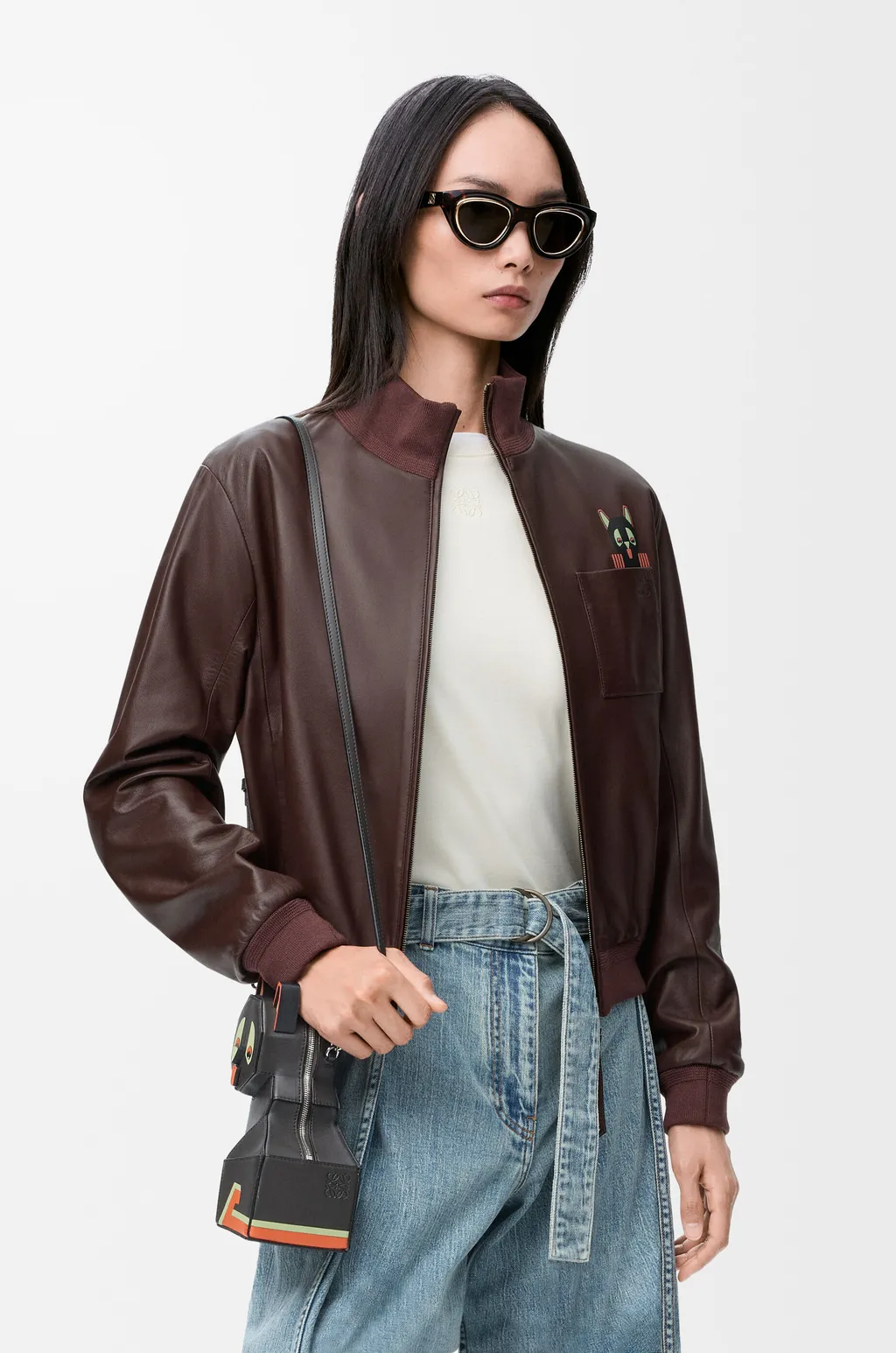 Cropped Jacket In Nappa Lambskin