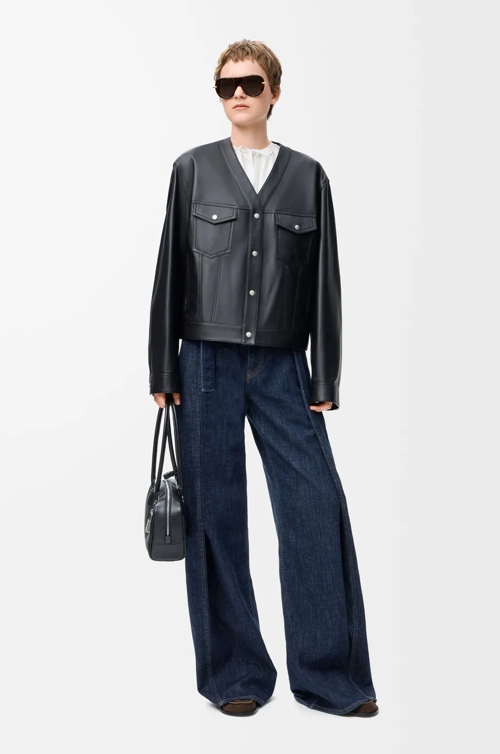 Cardigan In Nappa Lambskin