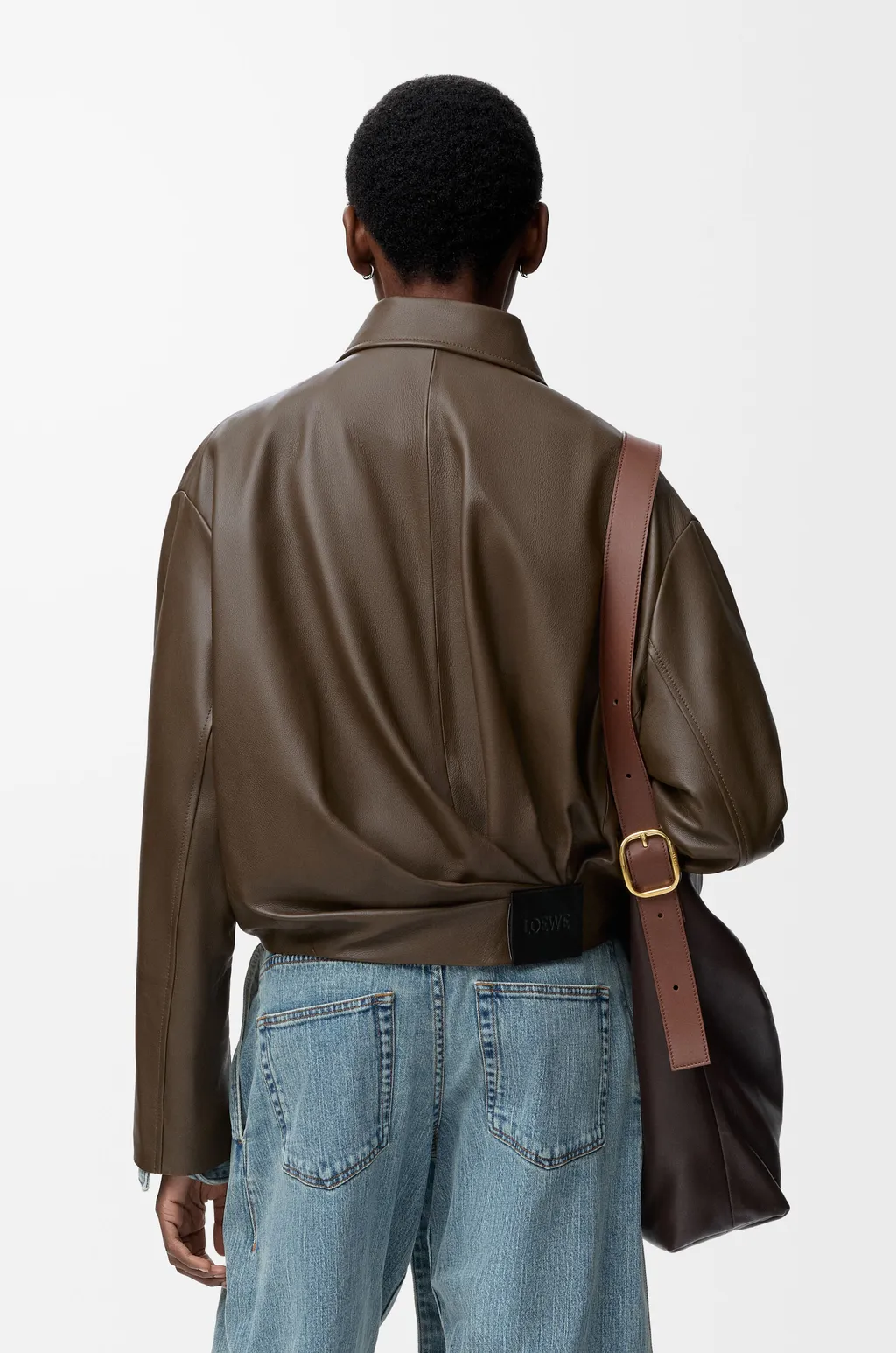 Draped Jacket In Nappa Calfskin