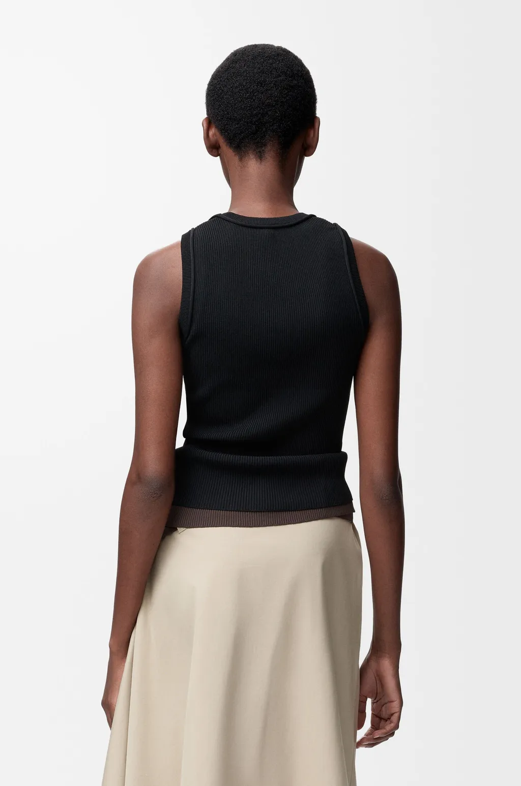 Anagram Tank Top In Stretch Viscose