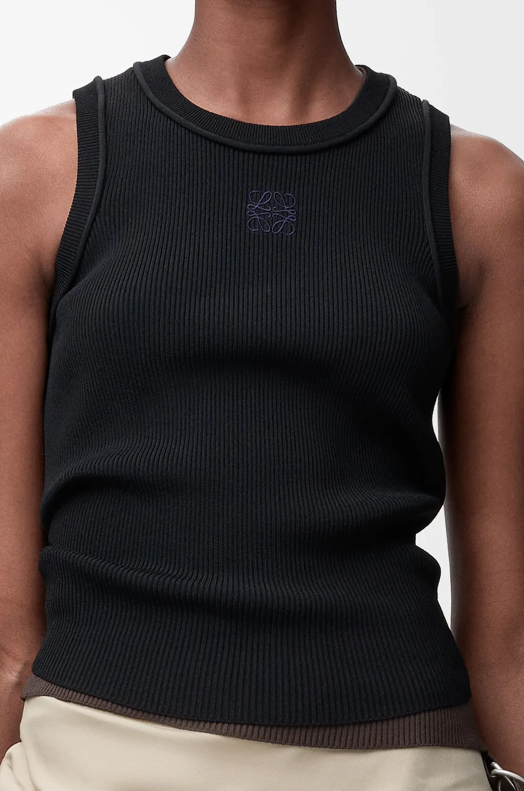 Anagram Tank Top In Stretch Viscose