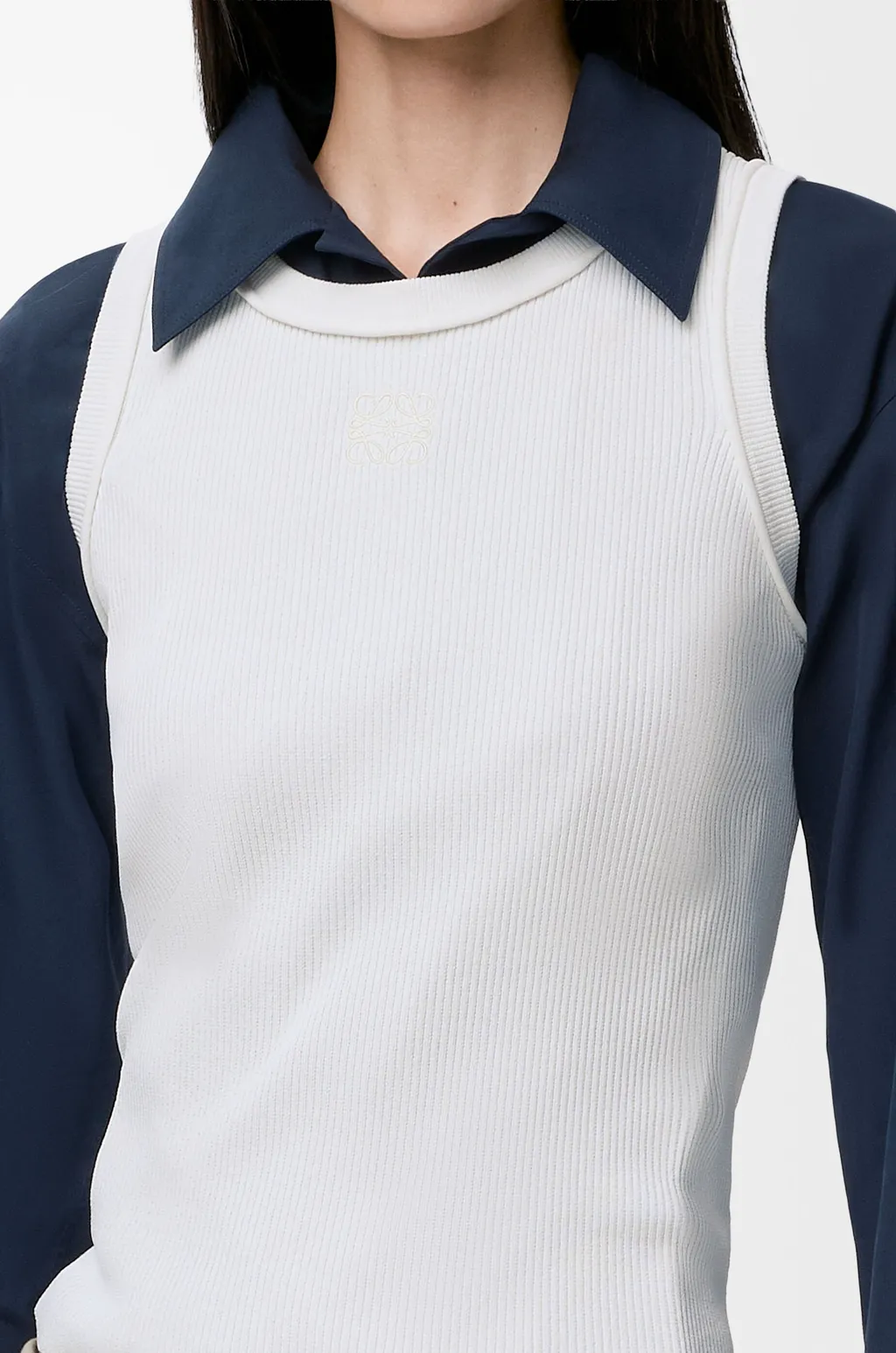 Anagram Tank Top In Stretch Viscose