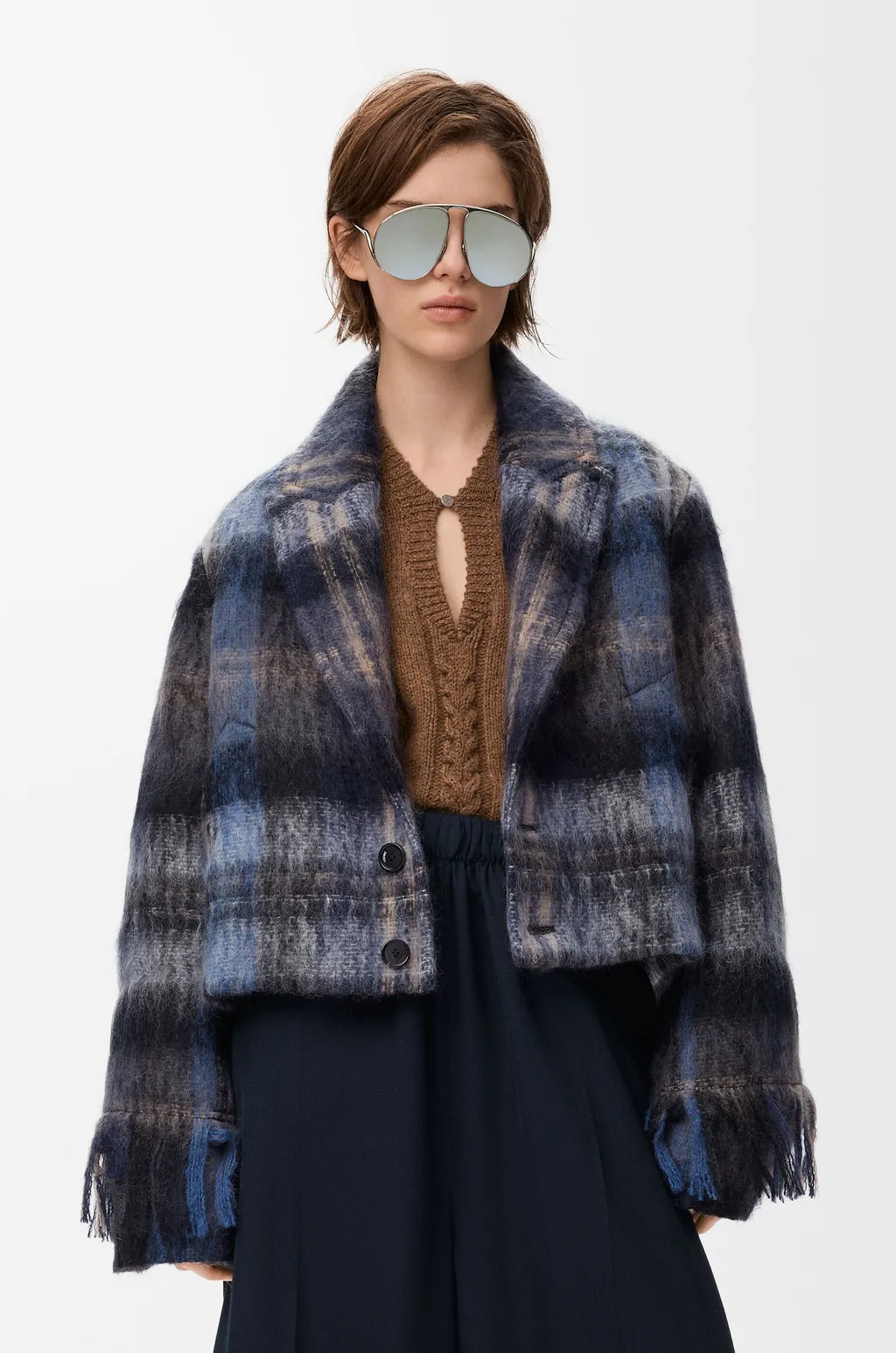 Jacket In Mohair And Wool Blend