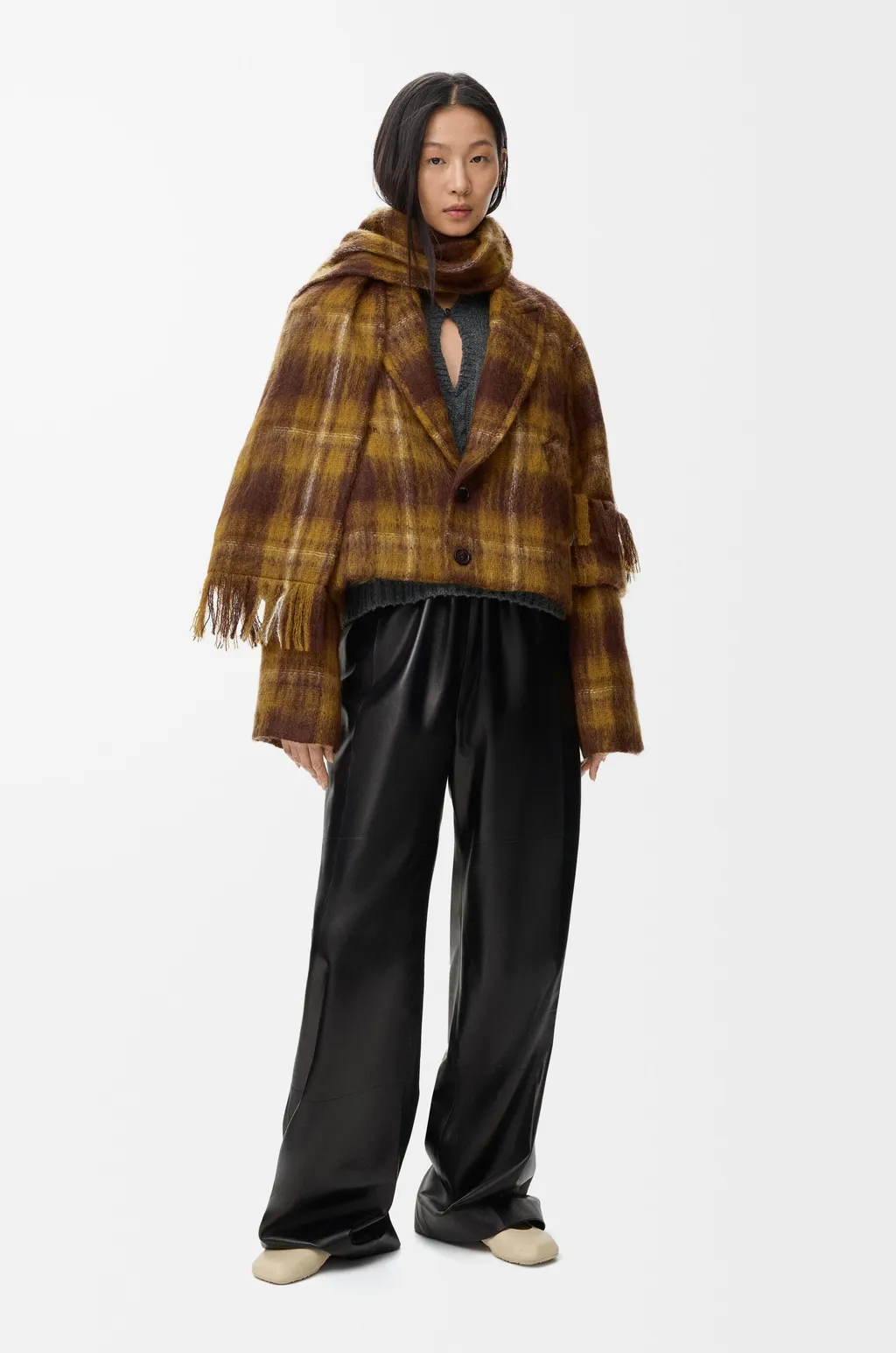 Jacket In Mohair And Wool Blend