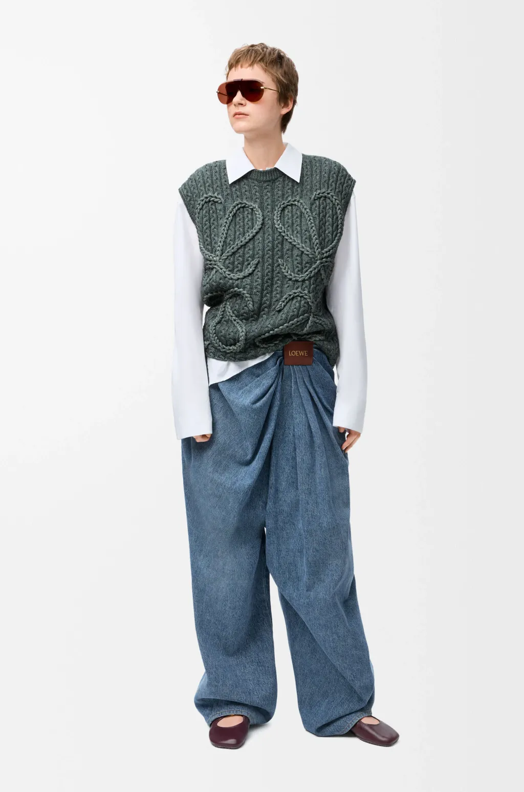 Draped Jeans In Denim