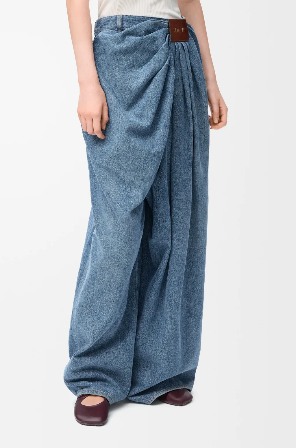 Draped Jeans In Denim