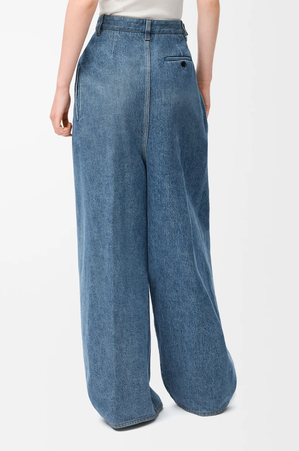 Draped Jeans In Denim