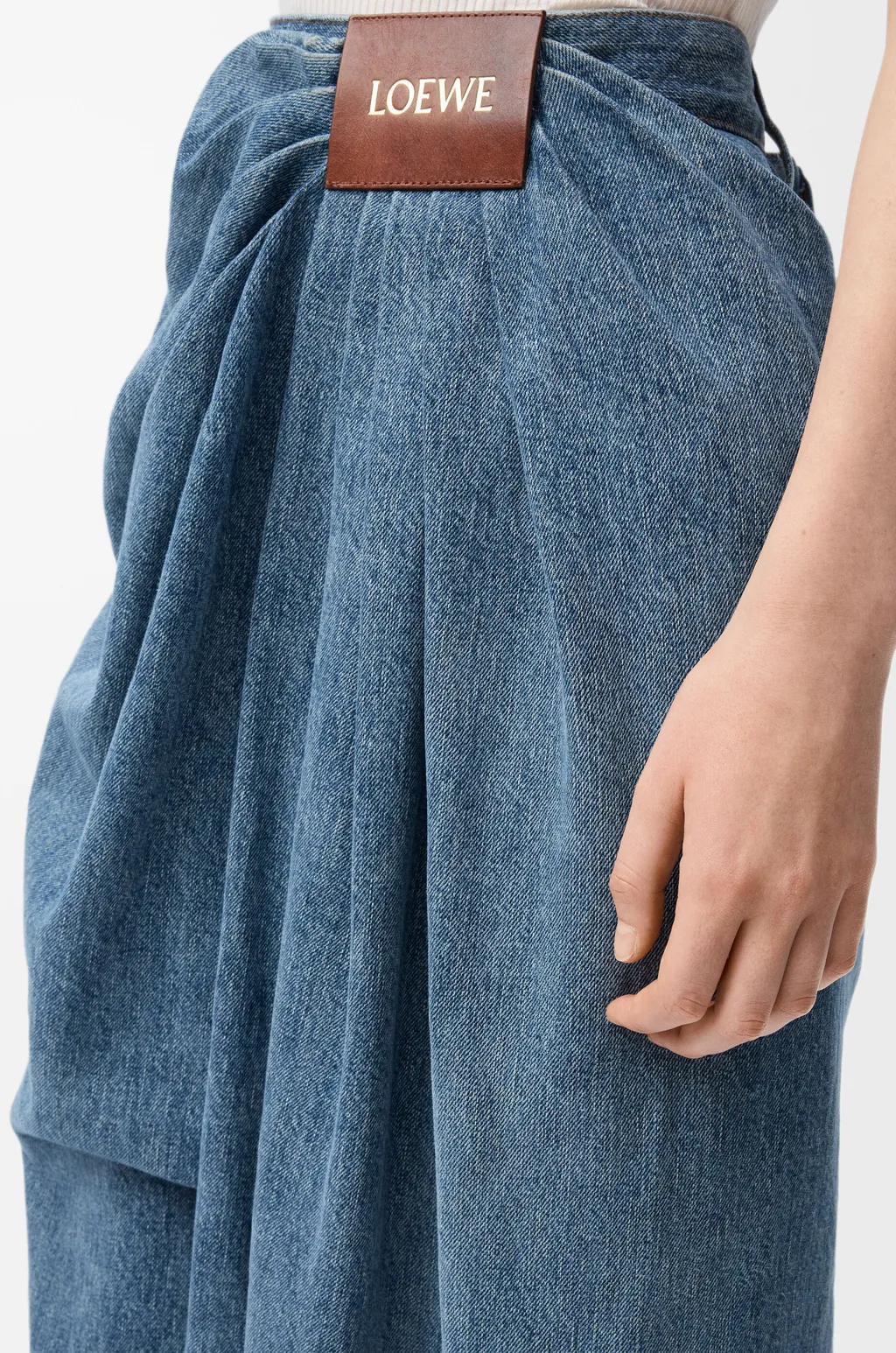 Draped Jeans In Denim