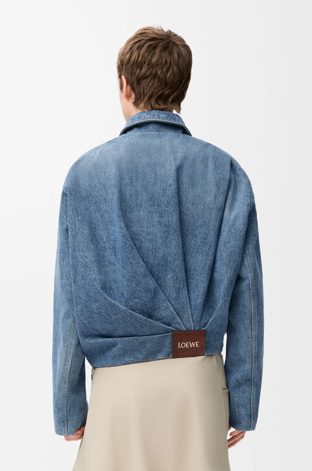 Draped Jacket In Denim