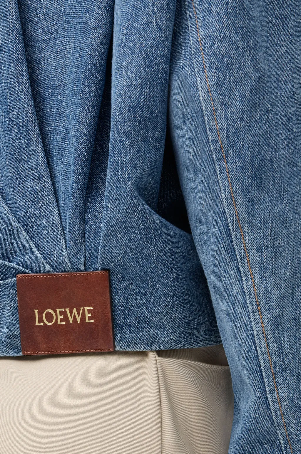 Draped Jacket In Denim