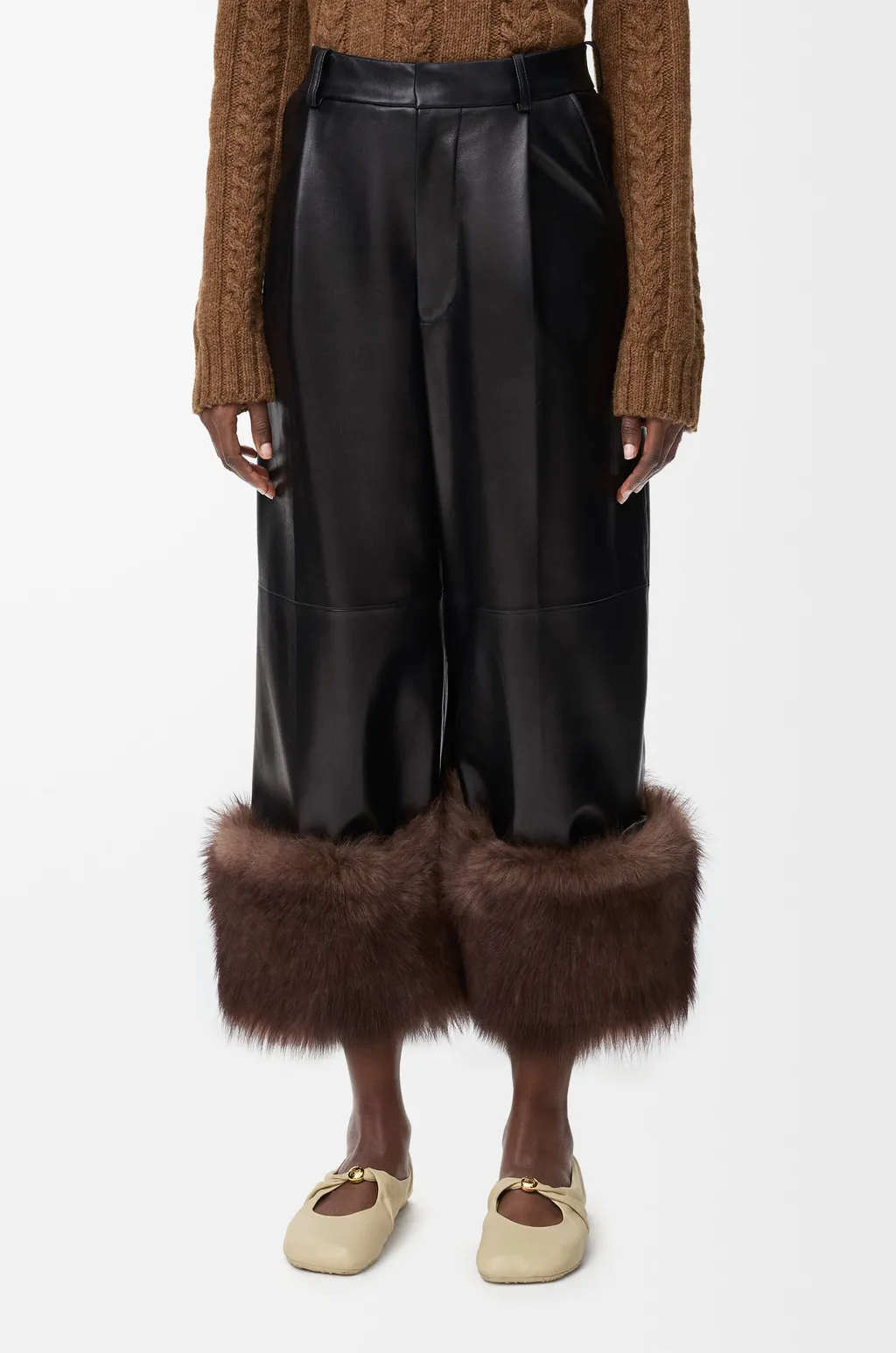 Turn-Up Trousers In Nappa Lambskin