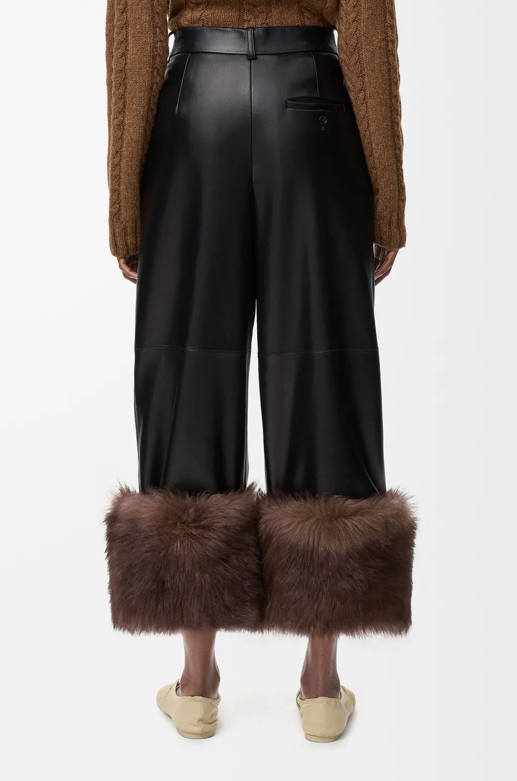 Turn-Up Trousers In Nappa Lambskin