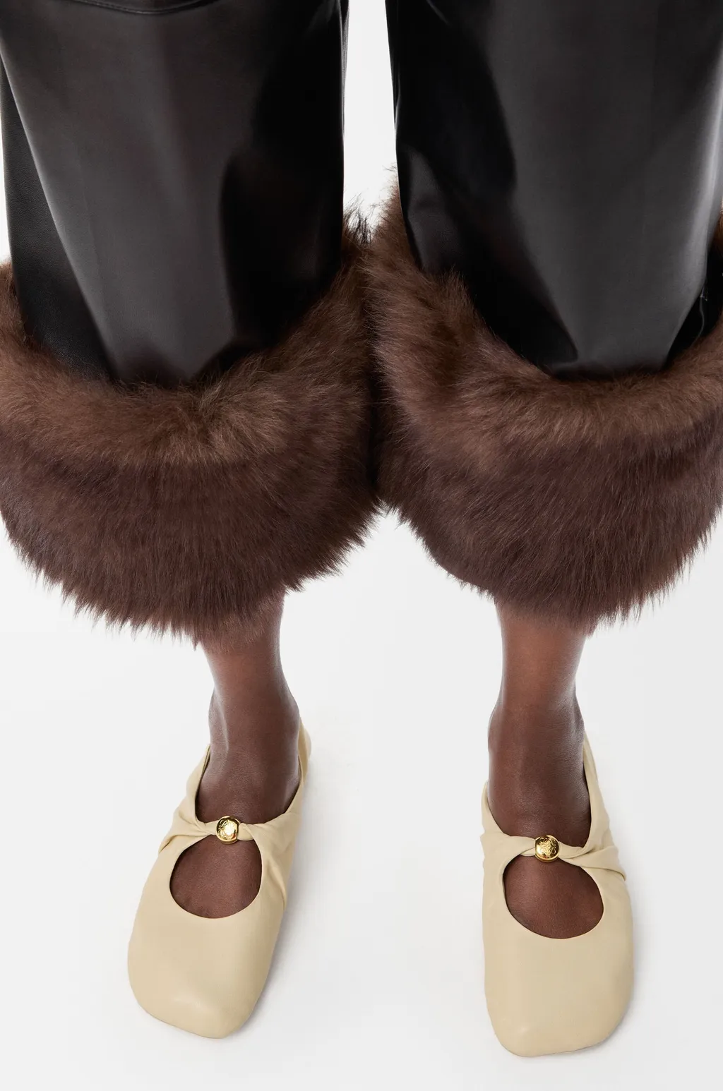 Turn-Up Trousers In Nappa Lambskin
