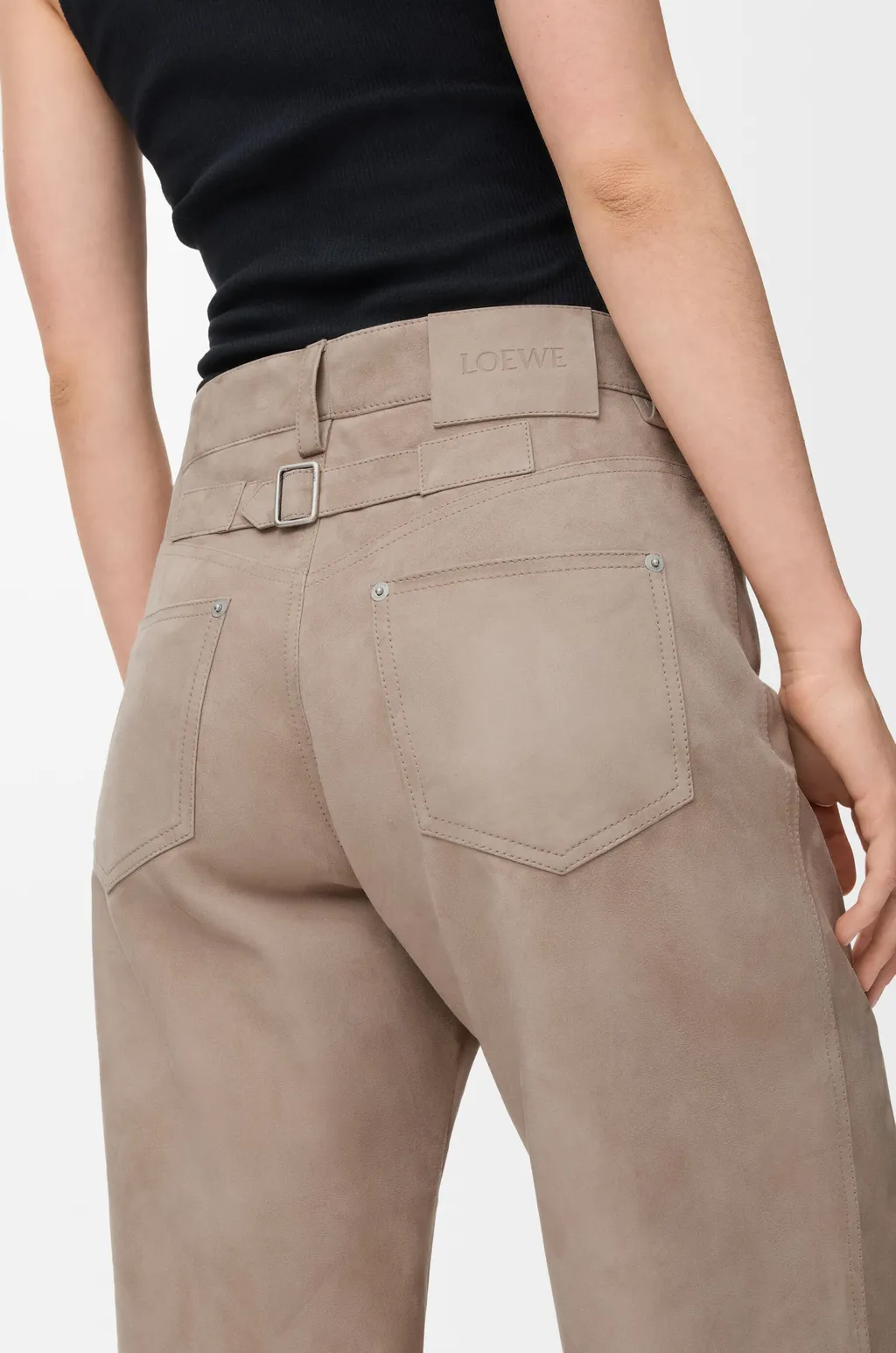 Trousers In Suede Goatskin