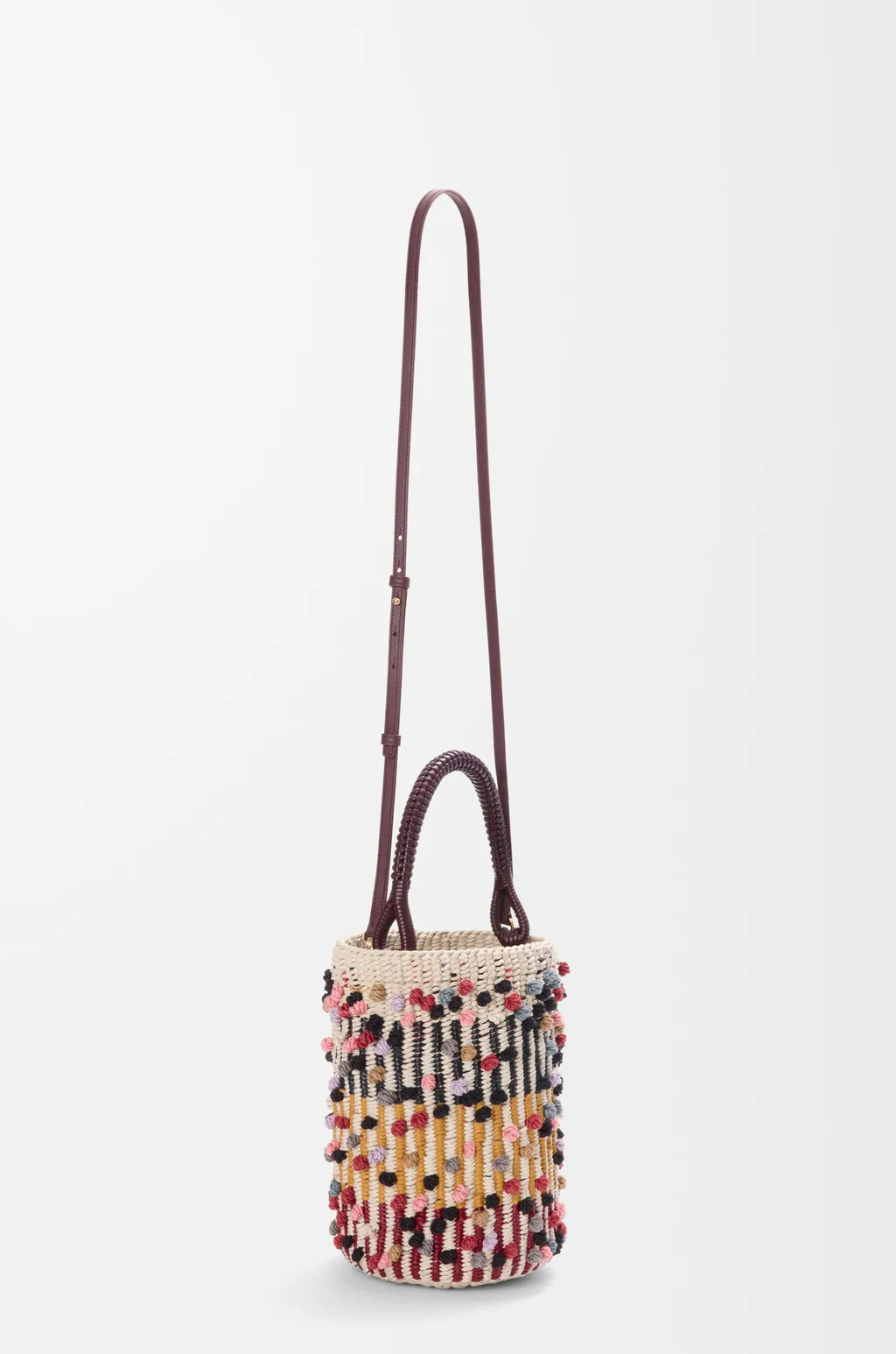 Bucket In Cord, Leather And Wool