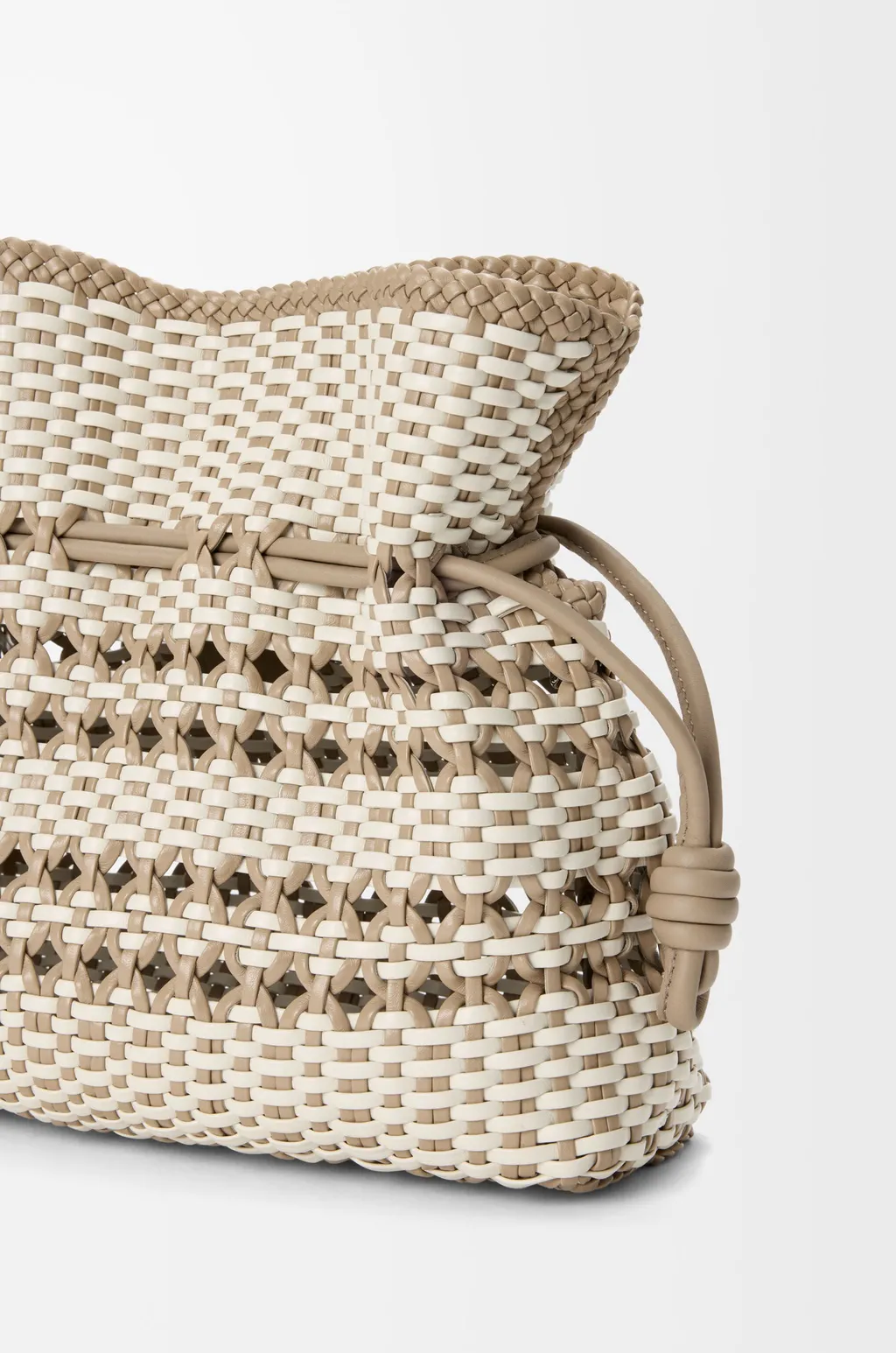 Medium Flamenco Clutch In Woven Nappa Calfskin