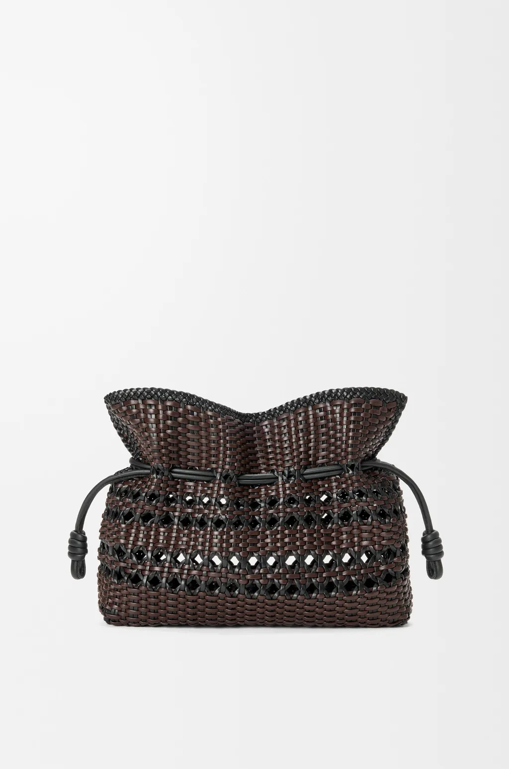 Medium Flamenco Clutch In Woven Nappa Calfskin