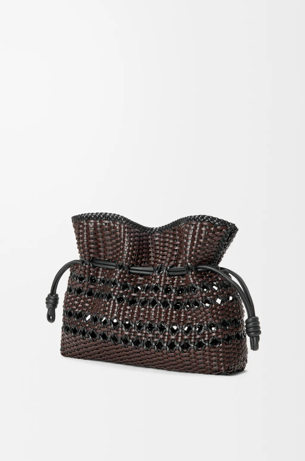 Medium Flamenco Clutch In Woven Nappa Calfskin