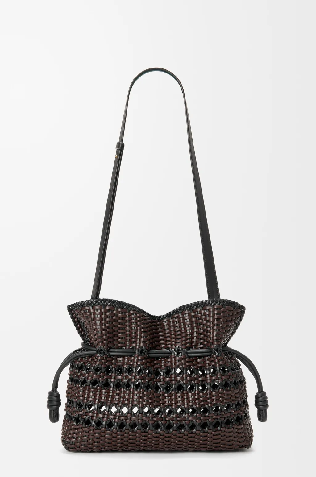 Medium Flamenco Clutch In Woven Nappa Calfskin