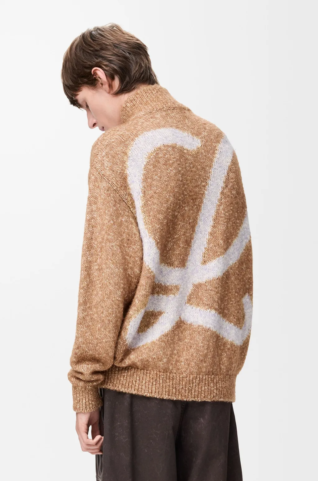 Zip-Up Cardigan In Cotton, Linen And Wool