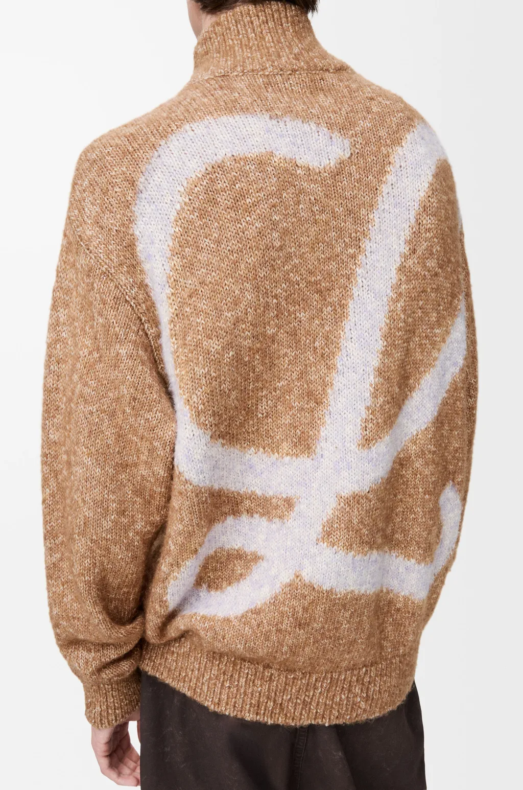 Zip-Up Cardigan In Cotton, Linen And Wool