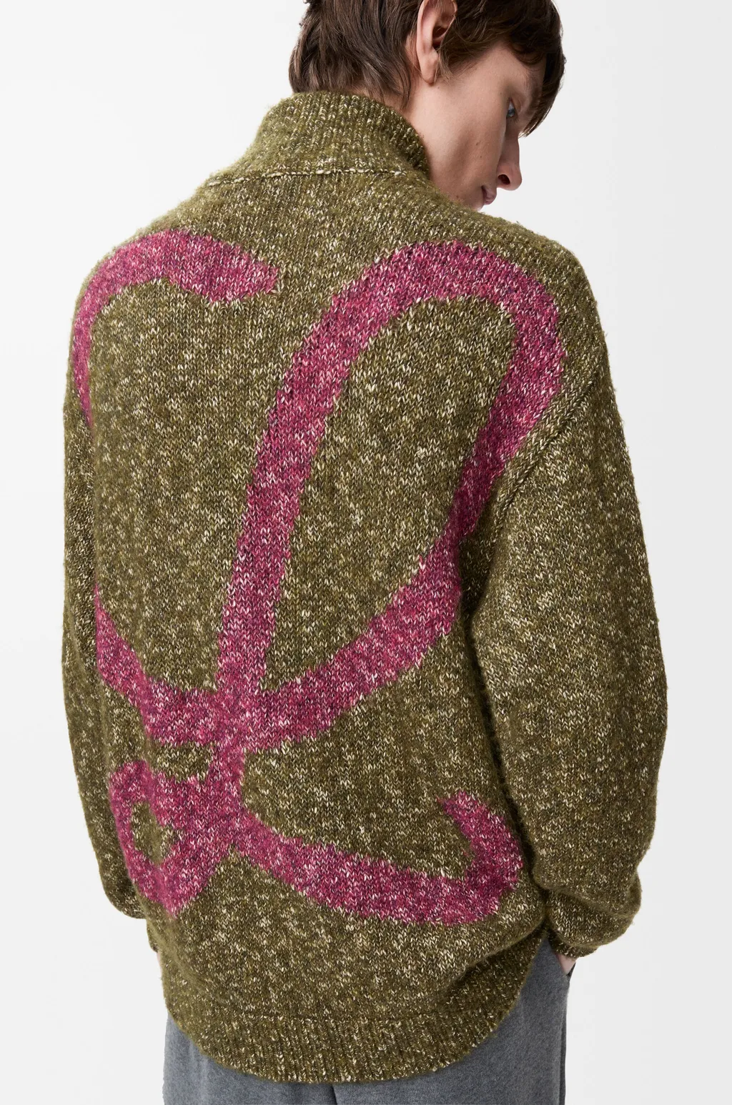 Zip-Up Cardigan In Cotton, Linen And Wool