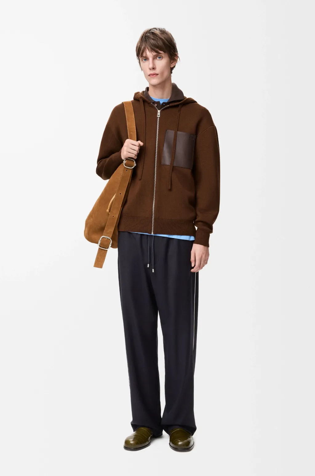 Zip-Up Hoodie In Wool
