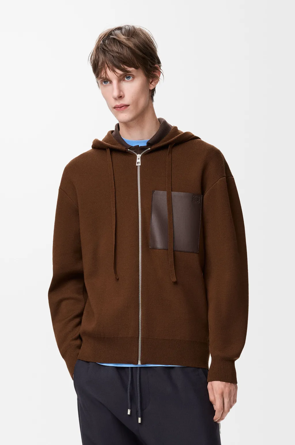 Zip-Up Hoodie In Wool
