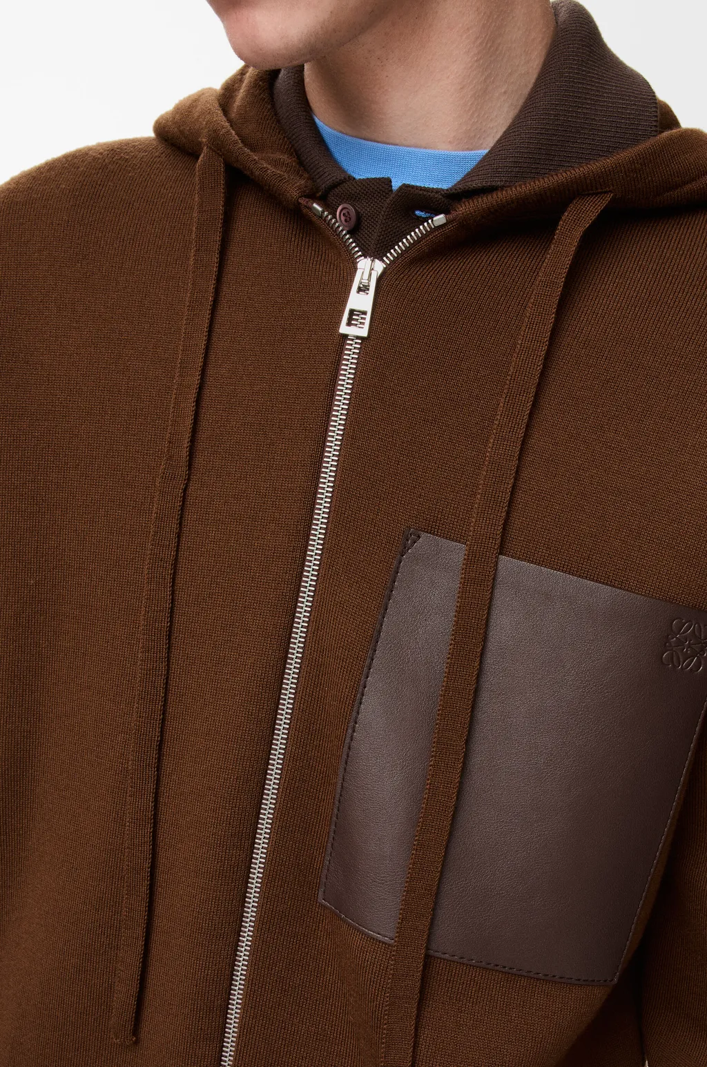 Zip-Up Hoodie In Wool