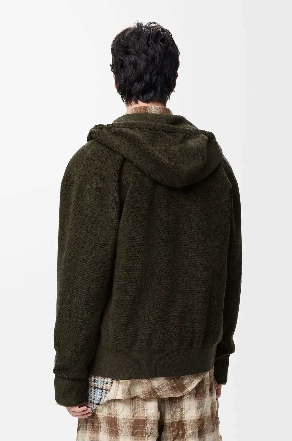 Anagram Zip-Up Hoodie In Wool