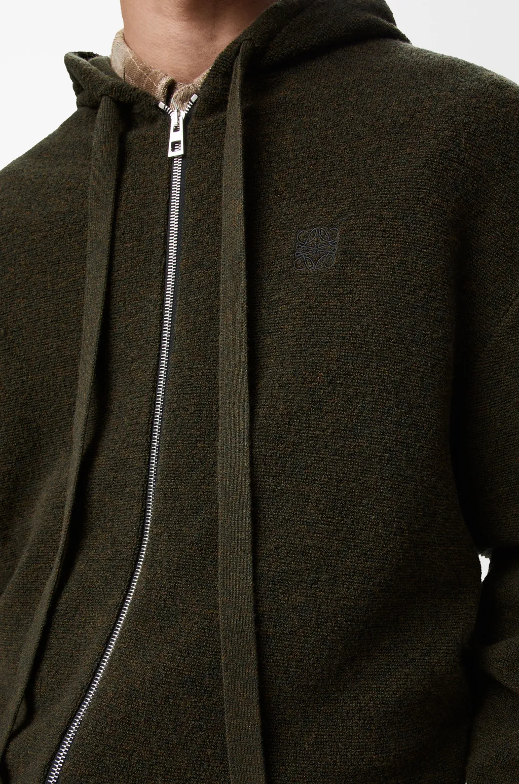 Anagram Zip-Up Hoodie In Wool