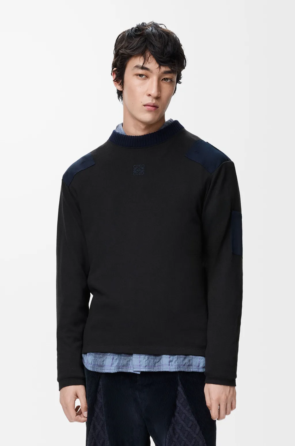 Long Sleeve Top In Cotton Blend