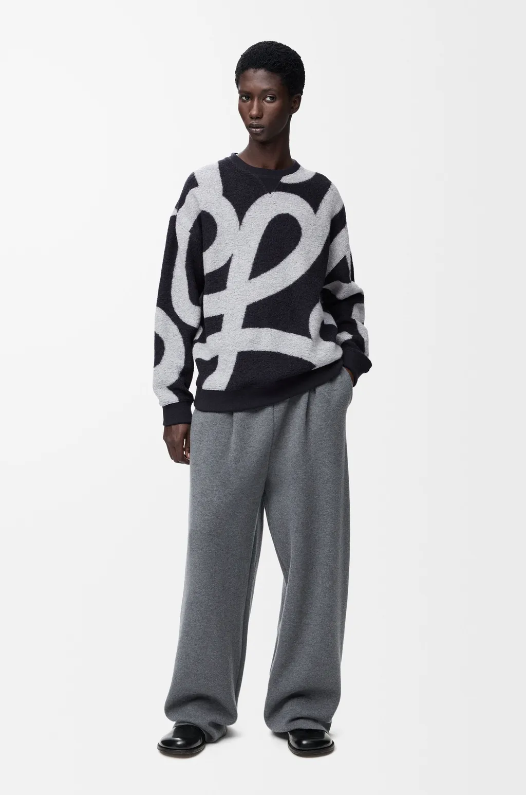 Sweatshirt In Wool And Cotton