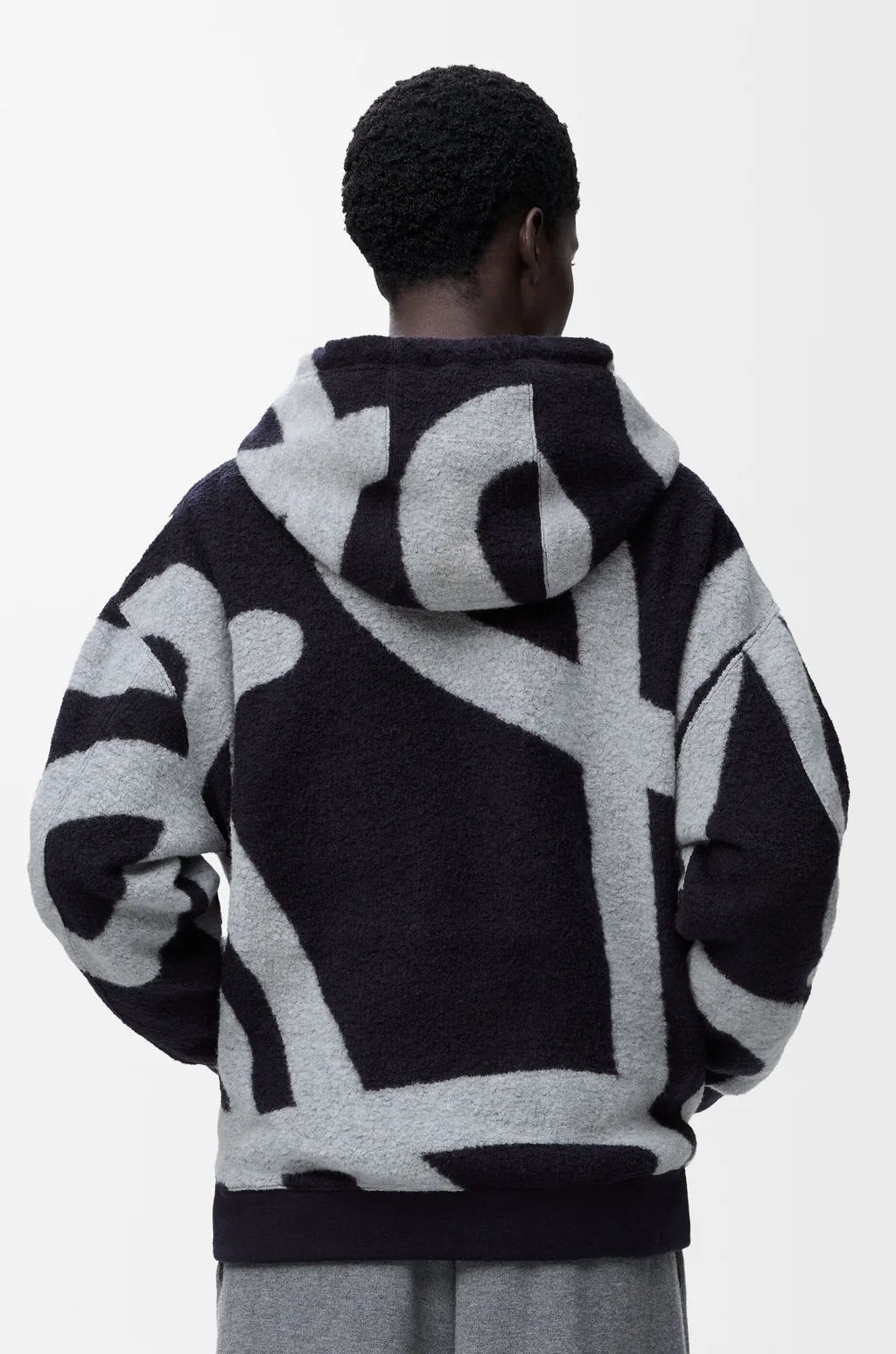 Zip-Up Hoodie In Wool And Cotton